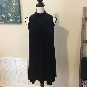 One Clothing Black, Velvet Swing Dress - L